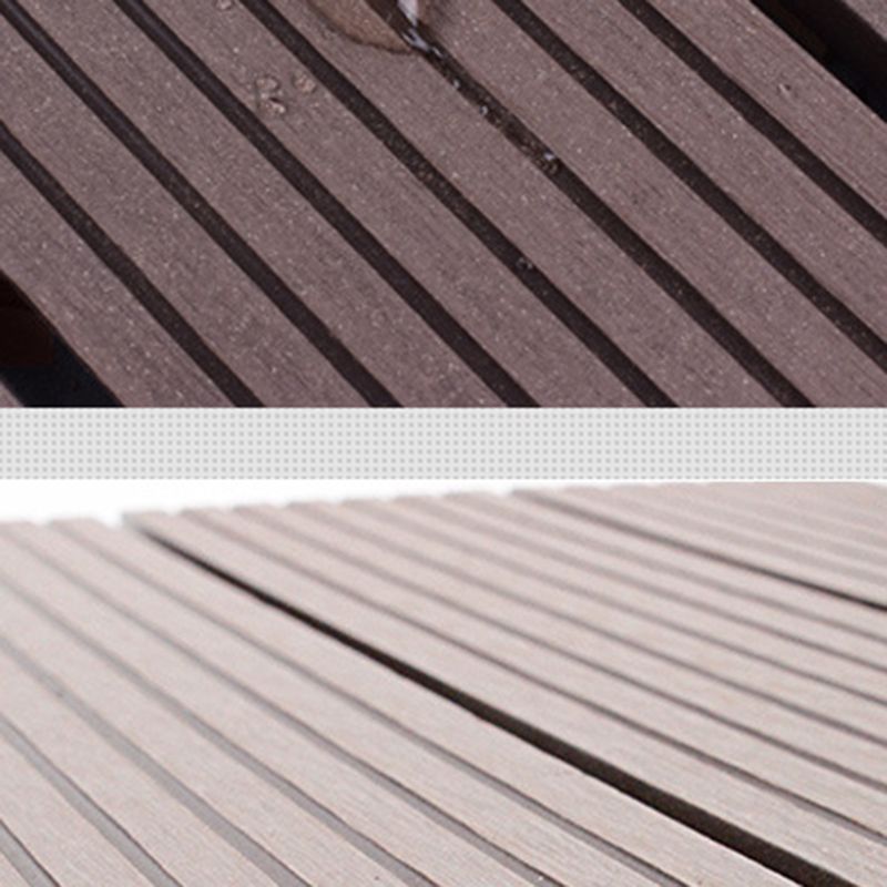 Lisslune | 12" X 12" 4-Slat Square Deck/Patio Floor Tiles Snap Installation Floor Plank Tiles