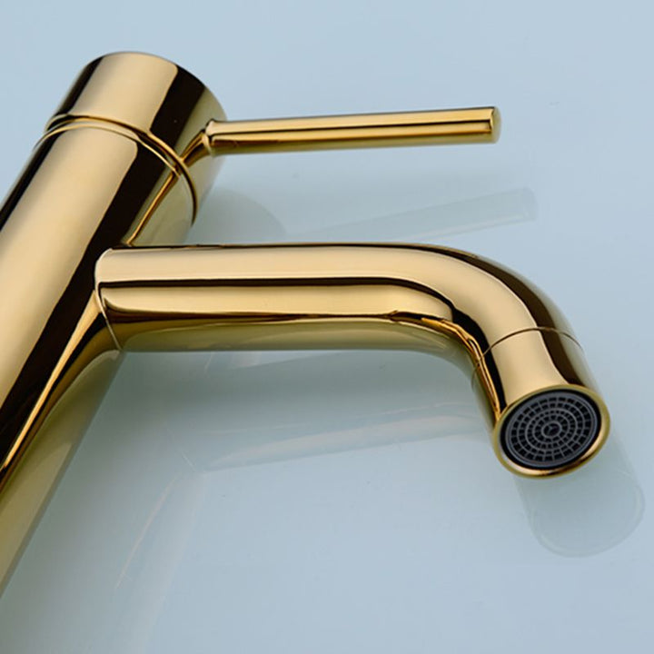 Lisslune | Modern 1-Hand Basin Faucet Geb brushed Gold Vanity Faucet Brass