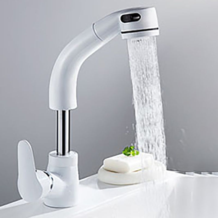 Lisslune | Vessel Sink Bathroom Faucet with Swiveling Spout Single Lever Faucet with Pull-Out Spray
