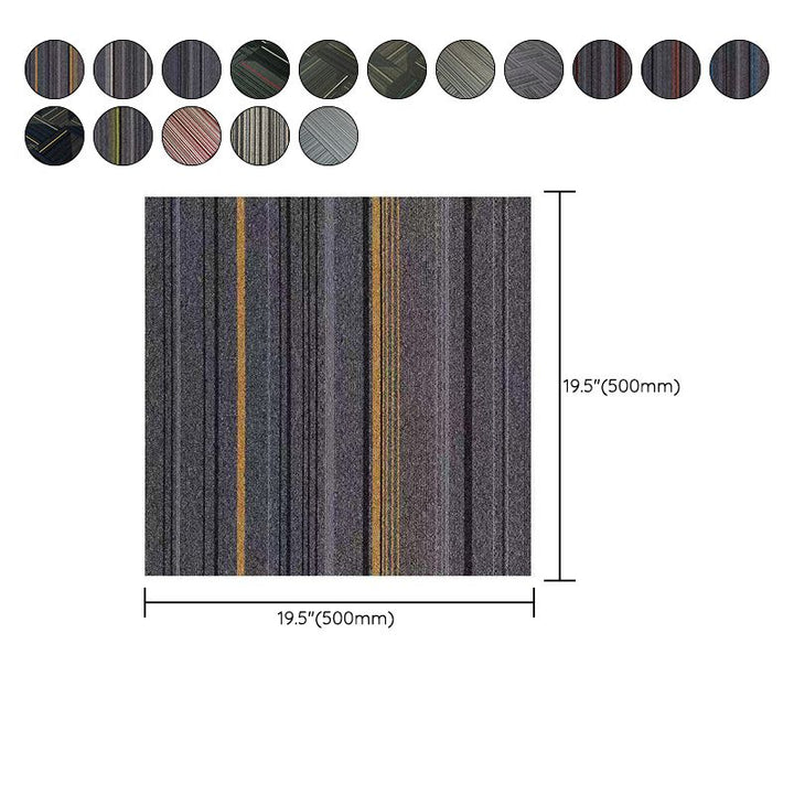 Lisslune | Dark Color Level Loop Carpet Tile Non-Slip Self-Adhesive Indoor Office Carpet Tiles
