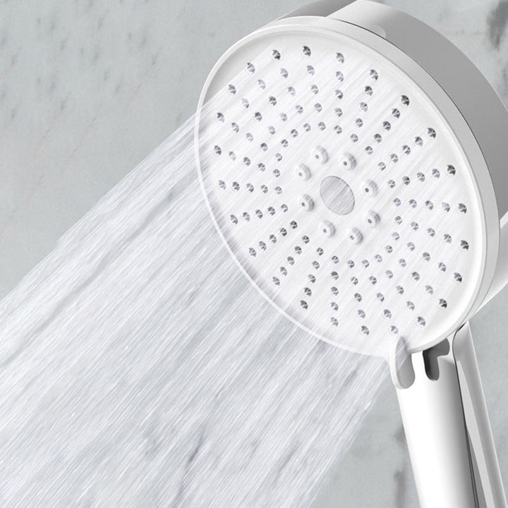 Lisslune | Plastic Handheld Showerhead Round Hand Shower with Self-Cleaning