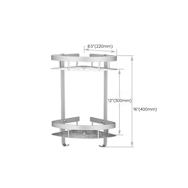 Lisslune | Silver Contemporary Bathroom Hardware Set Stainless Steel Aluminum Bathroom Set