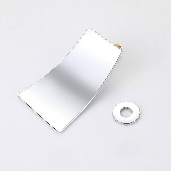Lisslune | Modern Wall-Mounted Bathroom Faucet Low Arc Solid Brass Faucet