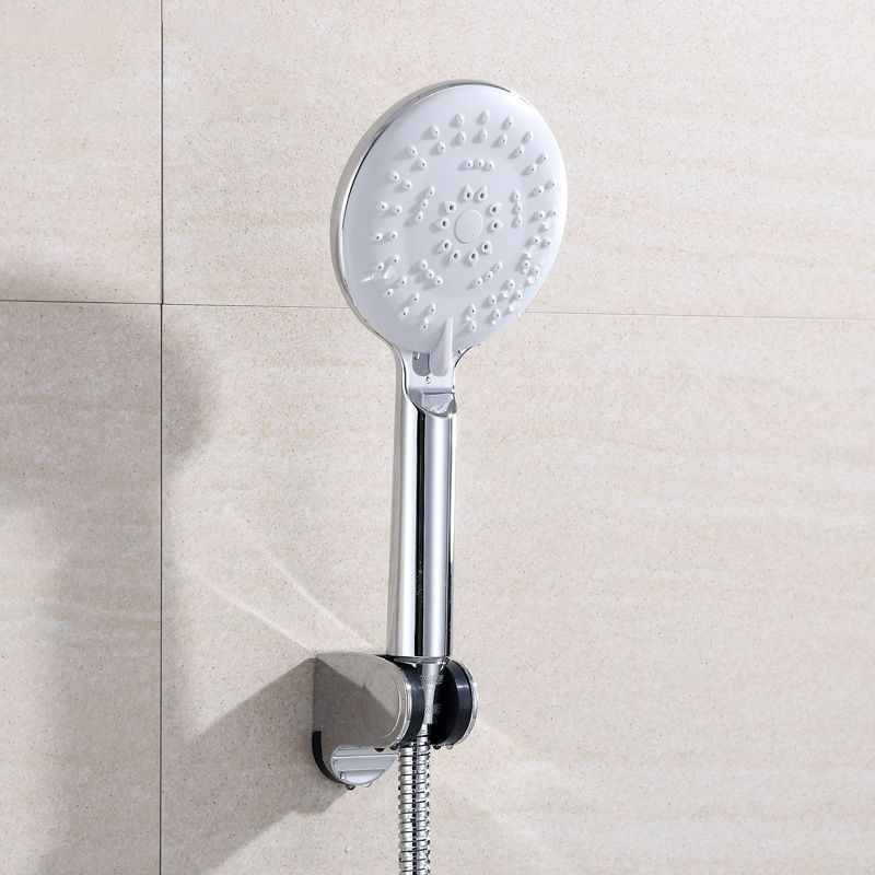 Lisslune | Silver Shower Head Combo Metal Modern 5 Spray Pattern Shower Heads