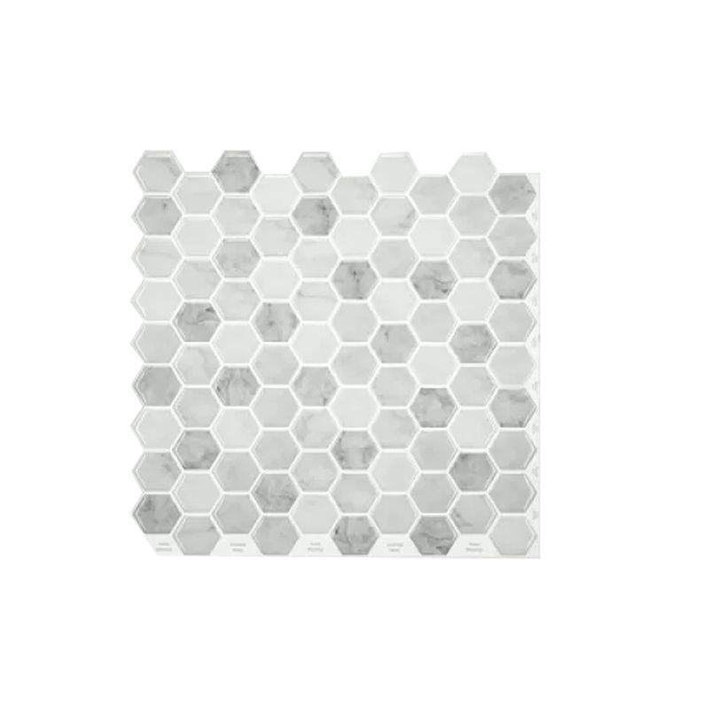 Lisslune | Square Peel and Stick PVC Tile 12" x 12" Peel and Stick Mosaic Tile 5-Pack