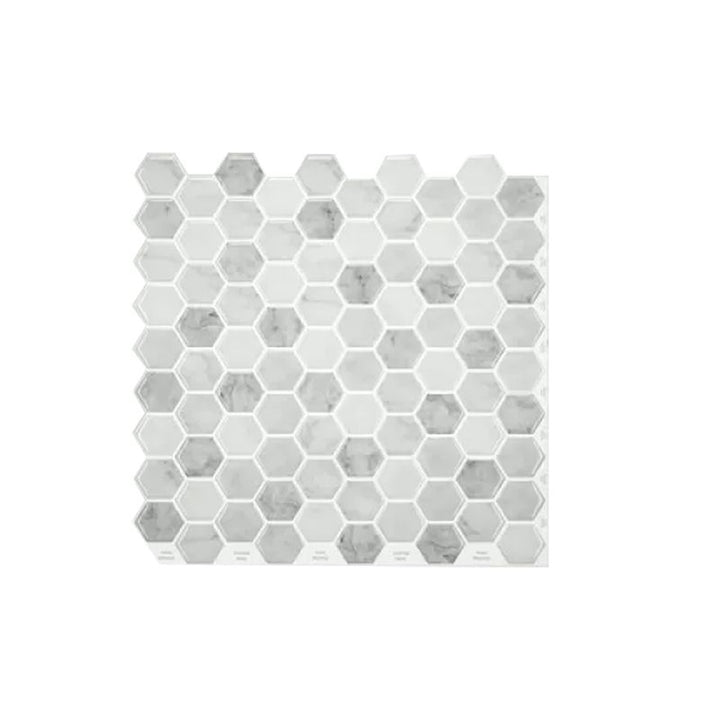 Lisslune | Square Peel and Stick PVC Tile 12" x 12" Peel and Stick Mosaic Tile 5-Pack