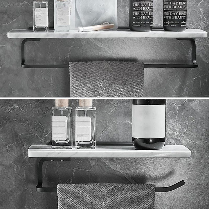 Lisslune | Metal and Marble Bathroom Hardware Set as a Single Piece or as a Set in Black