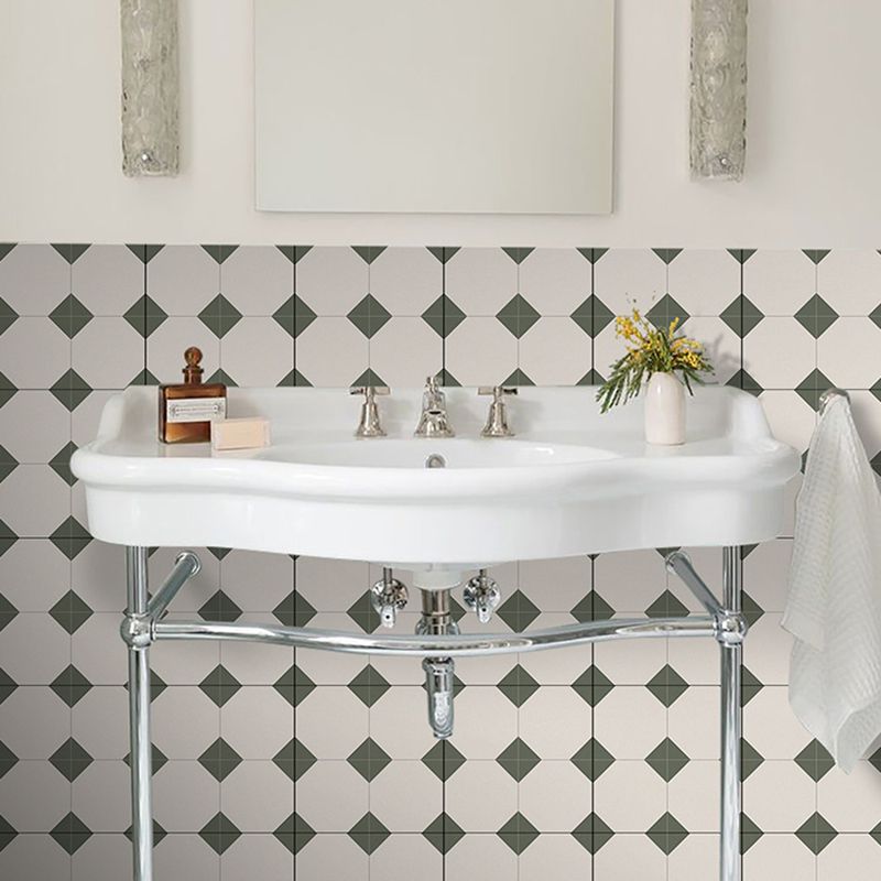 Lisslune | Square Peel & Stick Tile with Pattern Waterproof Tile for Splash Guard Wall