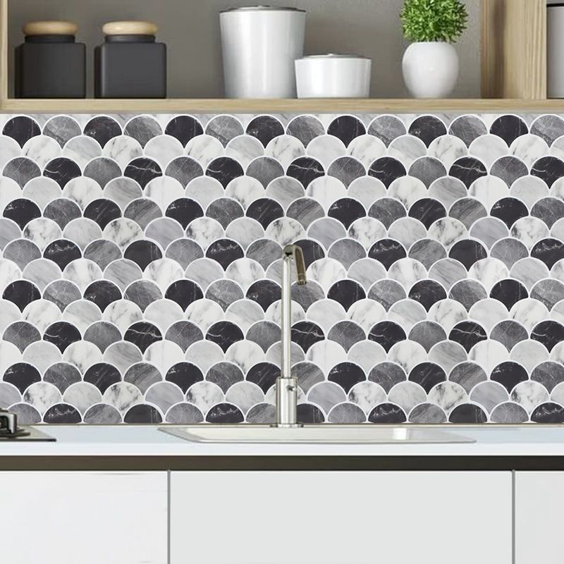 Lisslune | Modern Peel and Stick Tiles PVC Fish Scale Peel and Stick Baseboard