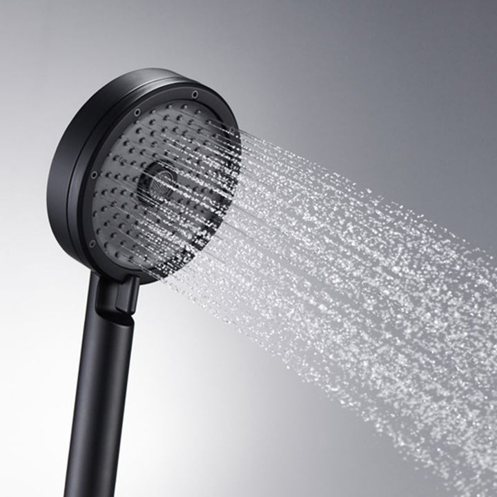 Lisslune | Matt Black Hand Shower Modern 3-Stream Round Wall Mounted Hand Shower