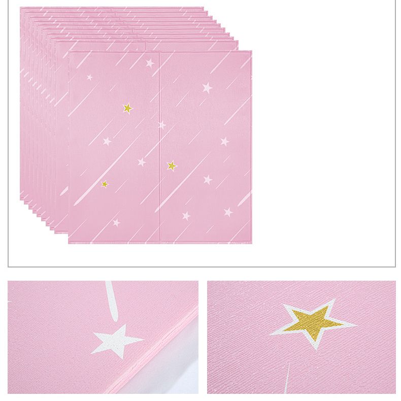 Lisslune | Contemporary Wall Ceiling Cartoon Print Peel and Stick Waterproof Wall Panel