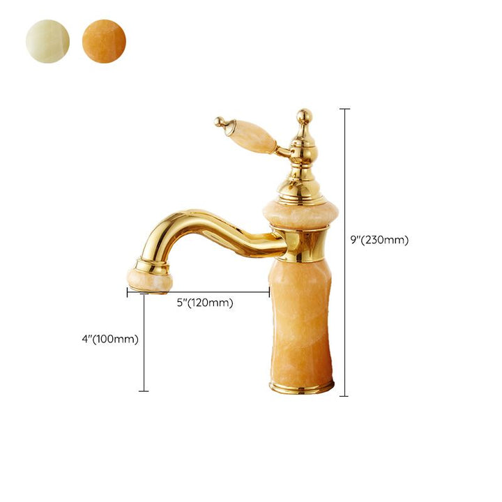 Lisslune | Glam Basin Tap Lever Handle Low Arc Basin Tap Bathroom Tap