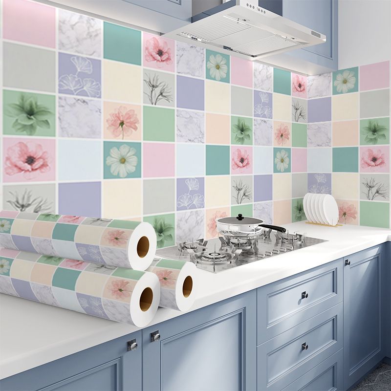 Lisslune | Modern Peel & Stick Field Tile Plastic Wallpaper for Backsplash Wall