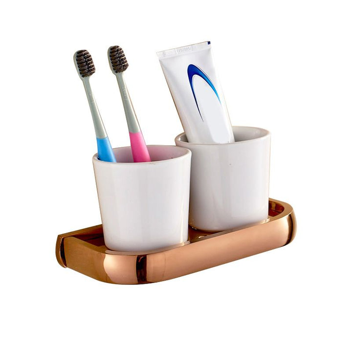 Lisslune | 6-piece Bathroom Accessory Set Vintage Brass Bath Hardware Set