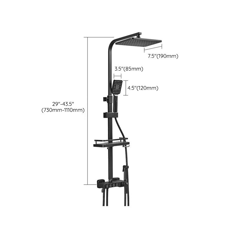 Lisslune | Modern adjustable water flow shower faucet shower hose shower system on the wall