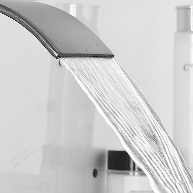Lisslune | Modern Bathtub Faucet Waterfall Spout Lever Handle Brass Sink Faucet