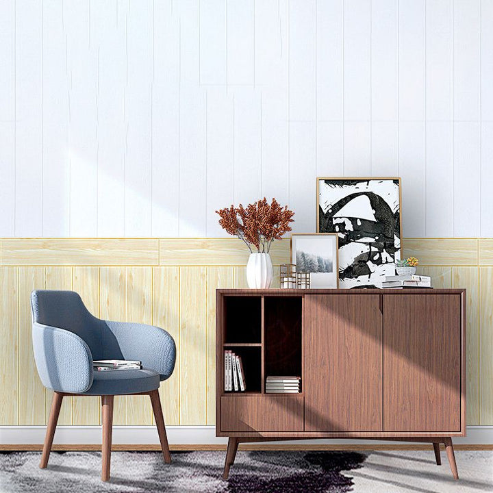 Lisslune | Modern Wood Paneling Smooth Wall Indoor Wood Planks Set of 2