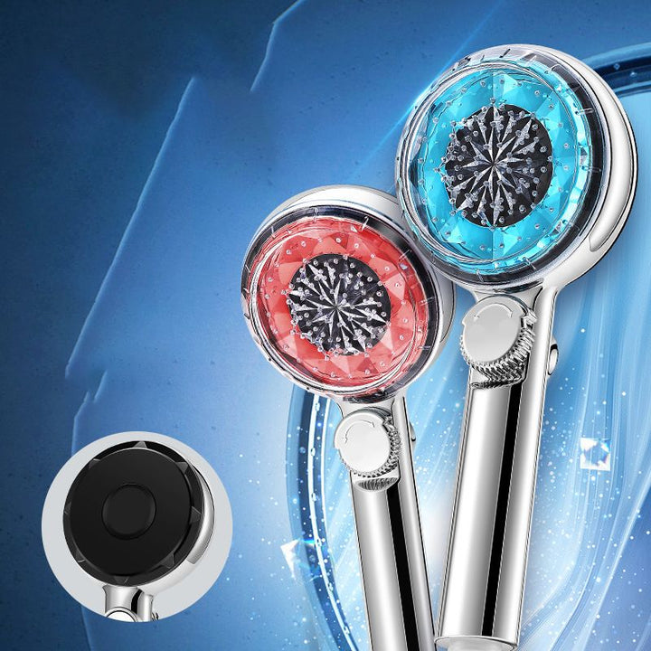 Lisslune | Contemporary Handheld Shower Head Round Filter Ball Spray Head With Digital Display