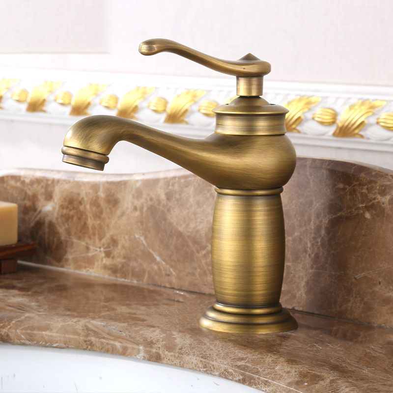 Lisslune | Low-Arch Country Vessel Faucet Single-Lever Brass Faucet for Bathroom