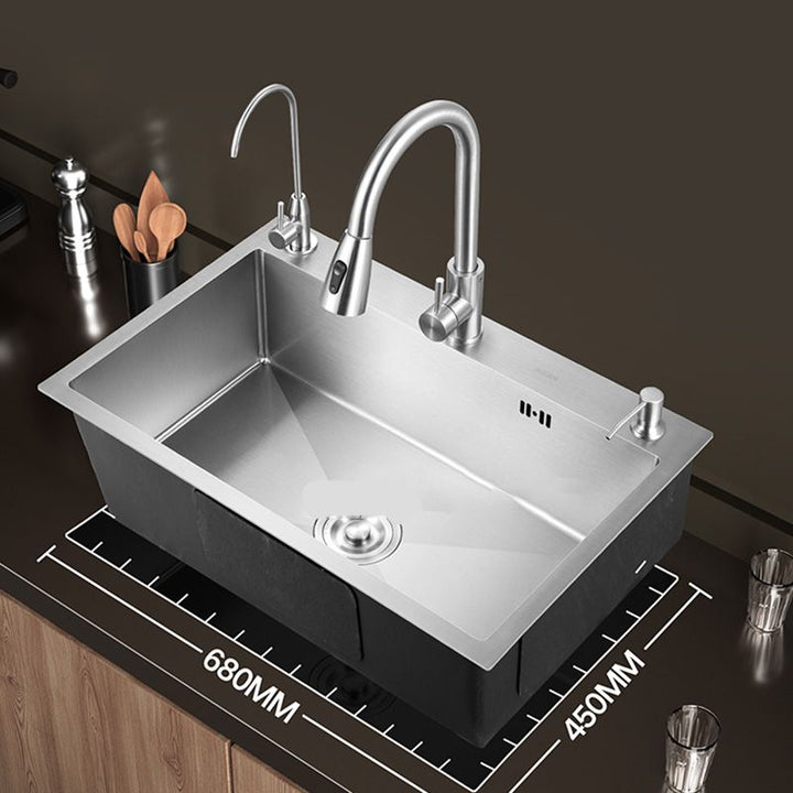 Lisslune | Contemporary Style Kitchen Sink Stainless Steel Color Fast Built-In Sink