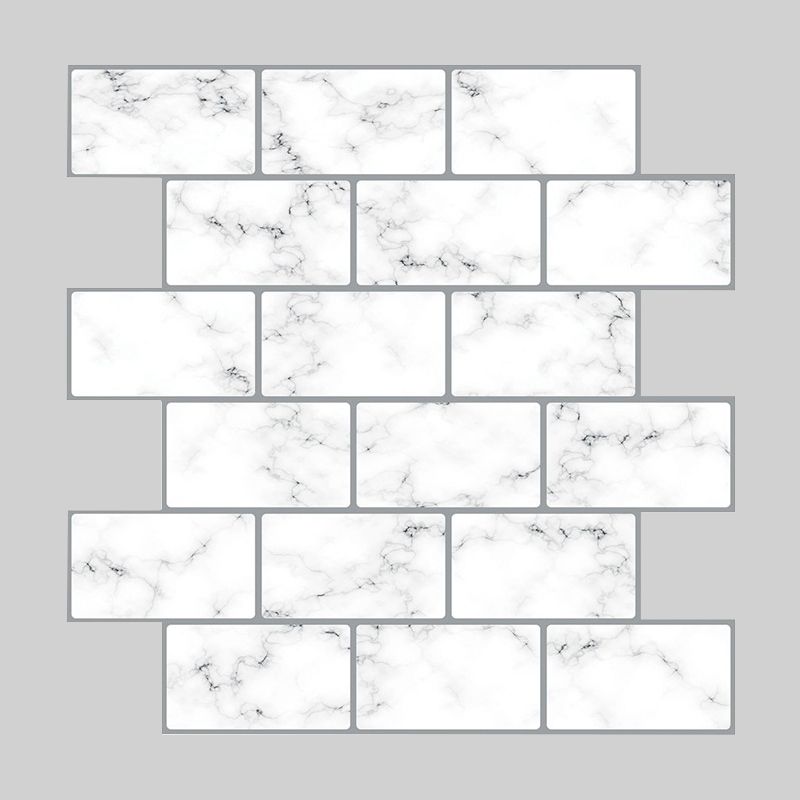Lisslune | Peel and Stick Wall Tile Water Repellent Rectangle PVC Peel & Stick Subway Tile
