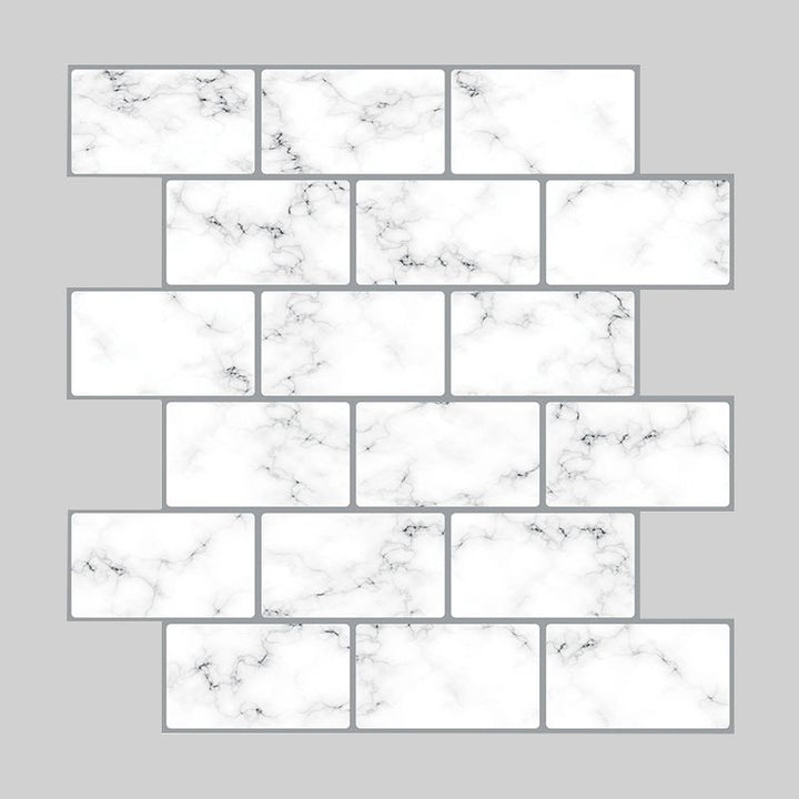 Lisslune | Peel and Stick Wall Tile Water Repellent Rectangle PVC Peel & Stick Subway Tile
