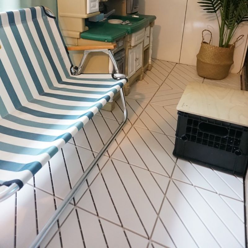 Lisslune | 4-Slat 12" X 12" PVC Floor Tiles Connection Installation Floor Tiles