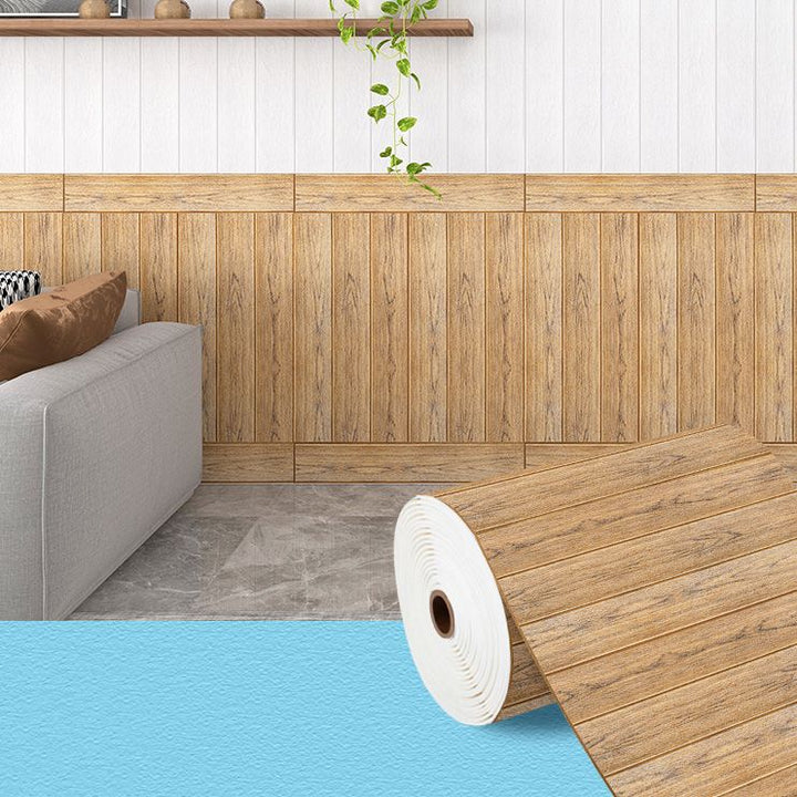 Lisslune | Modern Tin Back Panel 3D Wall Ceiling Wood Grain Design