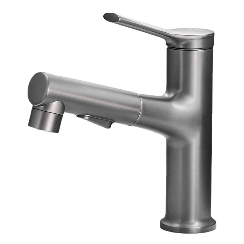 Lisslune | Contemporary Monochrome Sink Faucet Low Arc Centerset Sink Faucet for Bathroom
