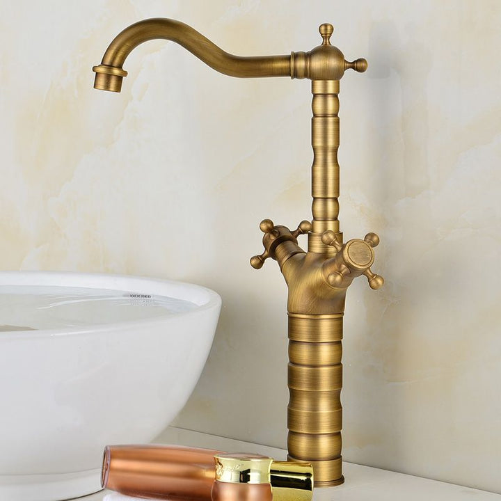 Lisslune | Deck Mounted Copper Roman Tub Faucet Double Handles Roman Tub Faucet Set