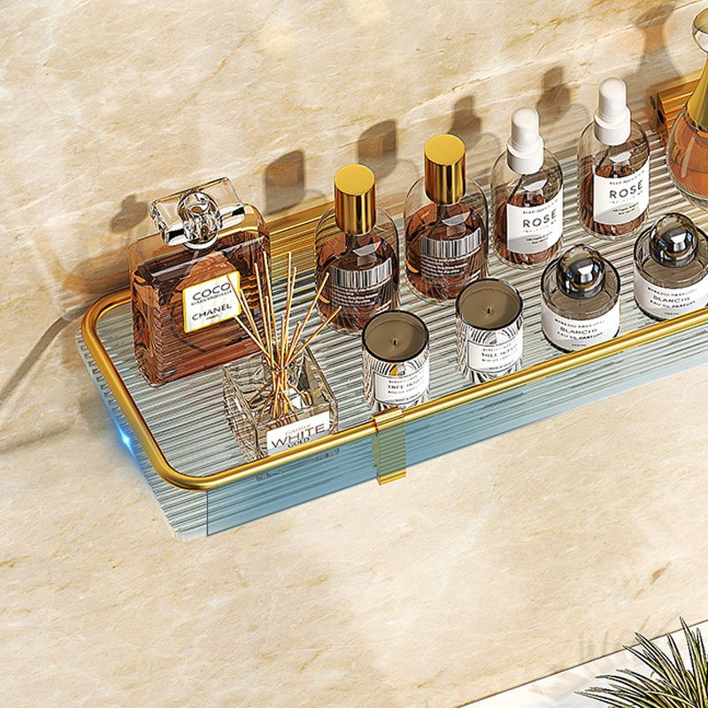 Lisslune | Modern Bathroom Hardware Set Towel Holder Bathroom Shelf Gray/Gold Bathroom Hardware Set