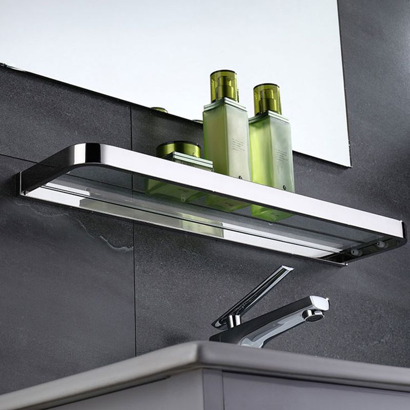 Lisslune | Polished Chrome Modern Bathroom Accessory Set made of Stainless Steel Towel Holder/Soap Dish