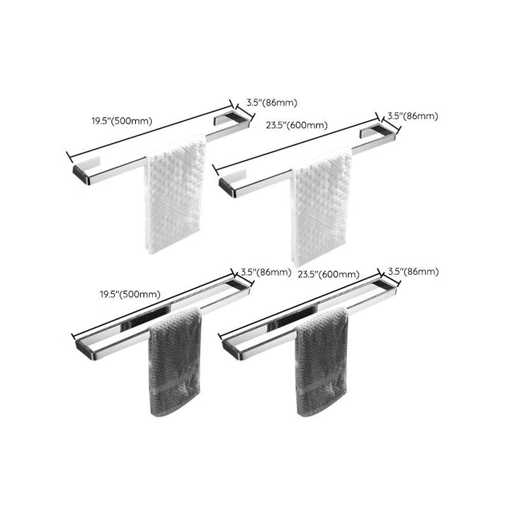 Lisslune | 5-piece modern bathroom accessories as a single item or in a set Polished chrome bathroom set