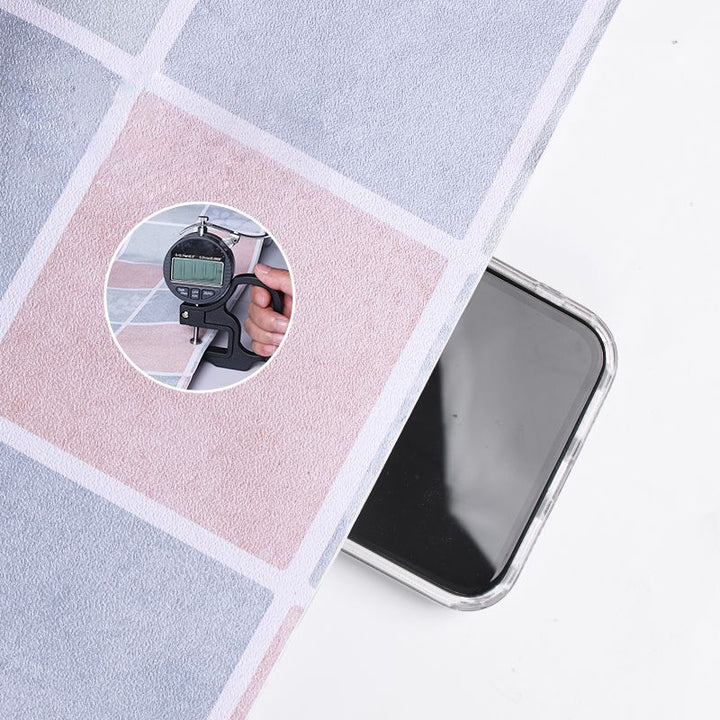 Lisslune | Grid Mosaic Peel & Stick Tiles Scratch-resistant Wallpaper for Bathroom Back Wall