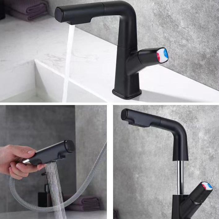 Lisslune | Brass Contemporary Faucet Retractable Round Bathroom Faucet