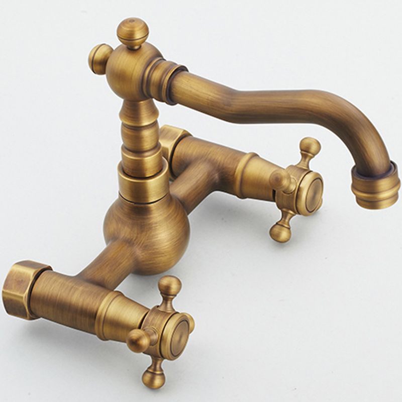 Lisslune | Wall-mounted Fixture Glam Style Bathroom Fixture with 2 Handles