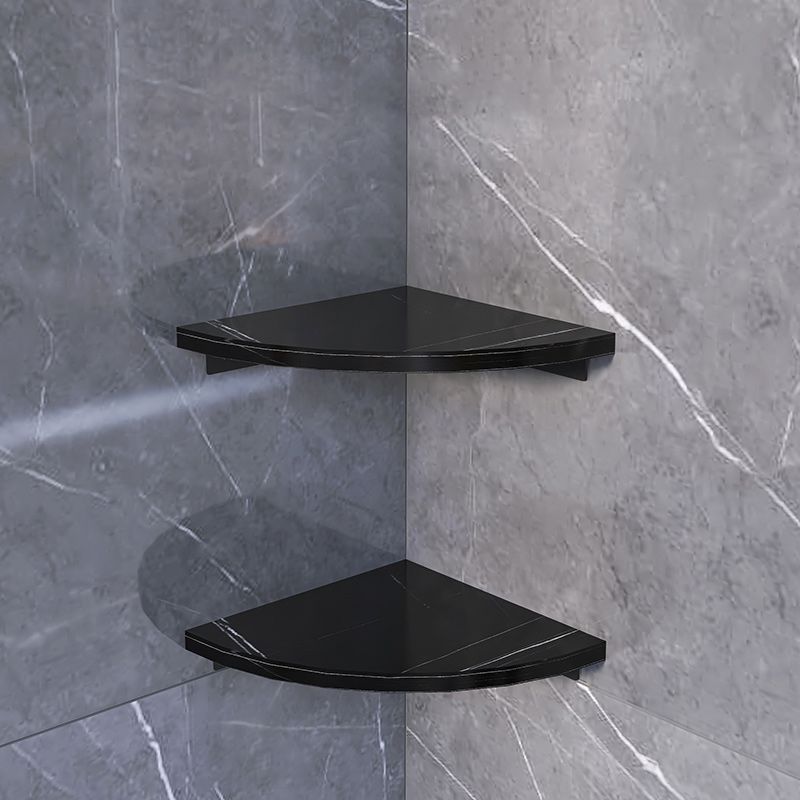 Lisslune | 3-piece modern bathroom accessory set marble and metal bathroom shelf