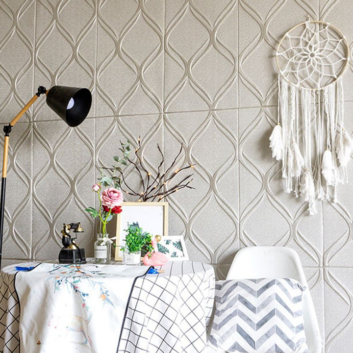 Lisslune | Contemporary waterproof wall planks striped brick bedroom wall panels