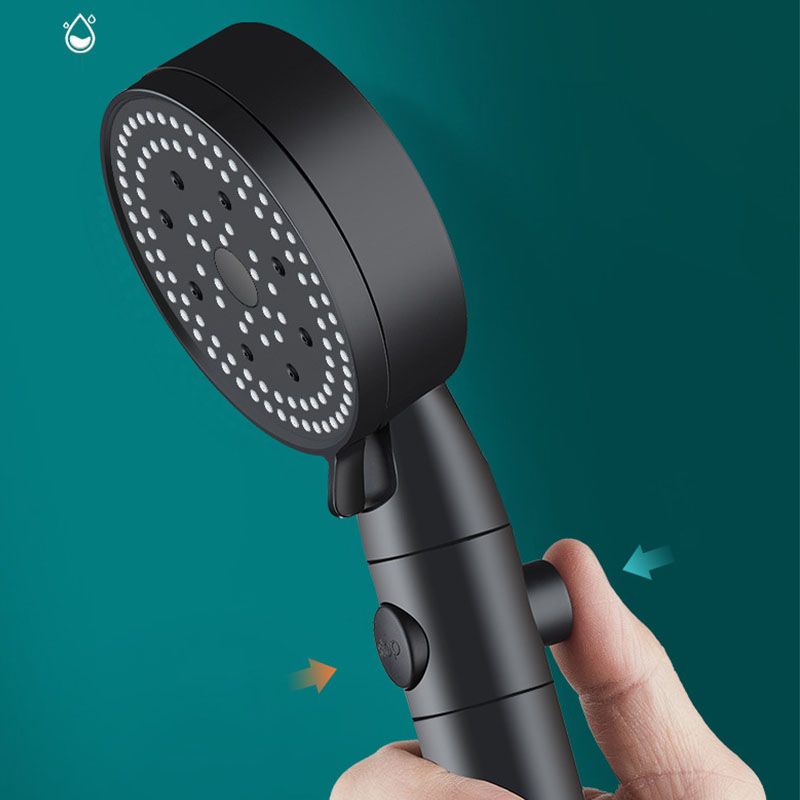 Lisslune | Metal Black Shower Head Self-Cleaning Standard Round Hand Shower