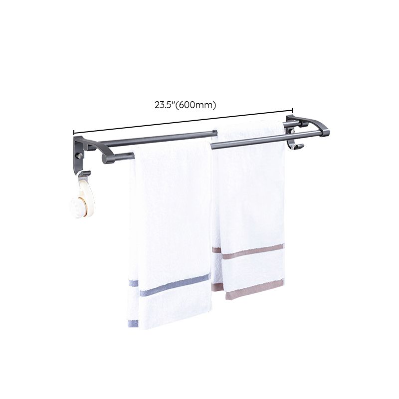 Lisslune | Matt gray bathroom accessory set bathroom shelf/towel holder & paper holder included
