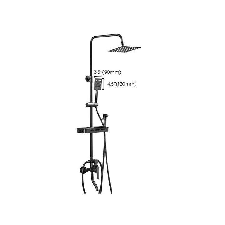 Lisslune | Modern adjustable water flow shower faucet shower hose shower system on the wall
