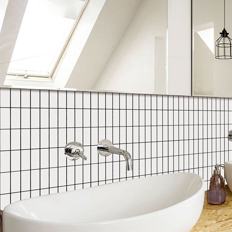 Lisslune | Tile Stripping & Sticking Rectangle White Plastic Waterproof Tile Stripping & Sticking for Shower 10-Pack