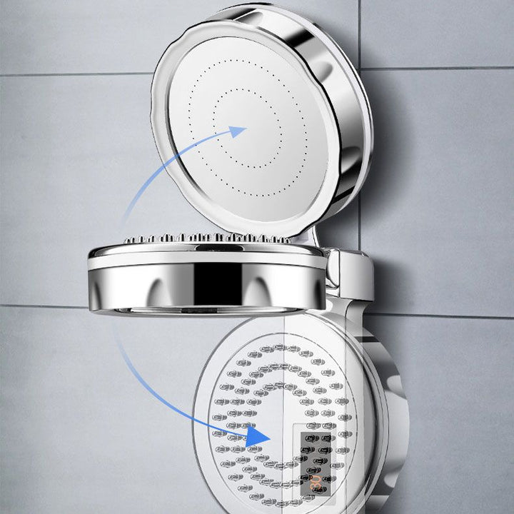 Lisslune | Standard Constant Temperature Shower Head Round Metal Adjustable Spray Pattern Shower Head