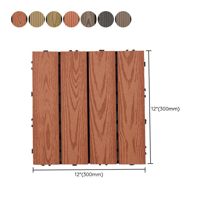Lisslune | Wood deck board outdoor non-slip embossed floor panel