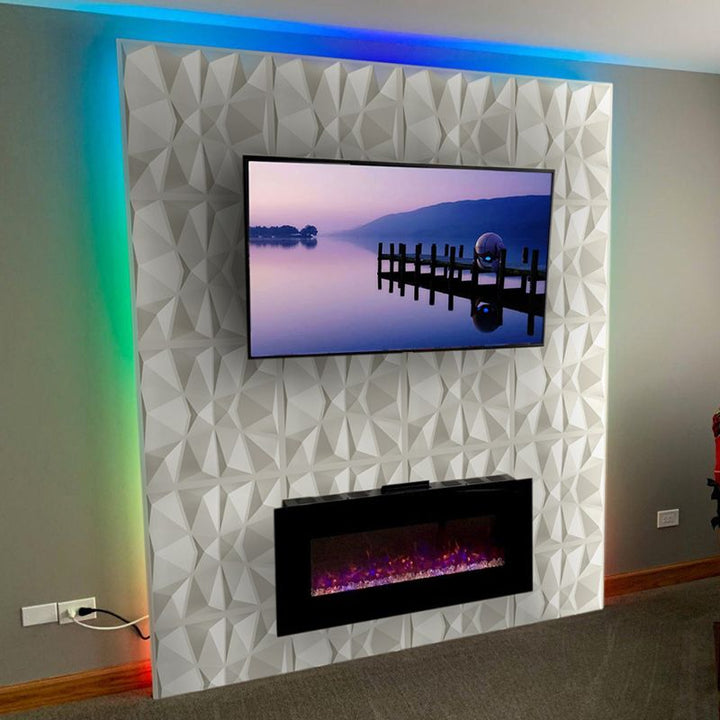 Lisslune | Modern Zinc Back Wall Panel Smooth Upholstered Wall Ceiling in Black and White