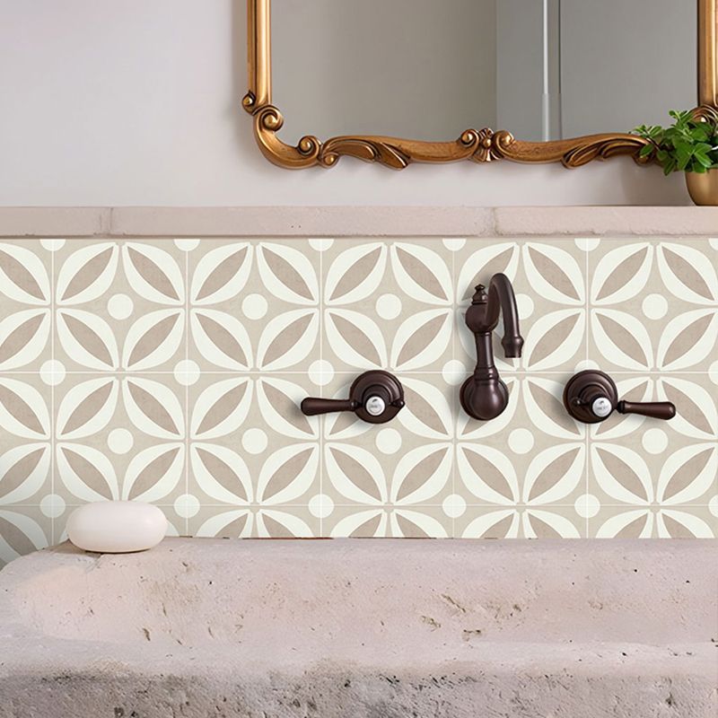 Lisslune | Square Stain-Resistant Peel & Stick Tile with Pattern Single Tile for Splash Wall