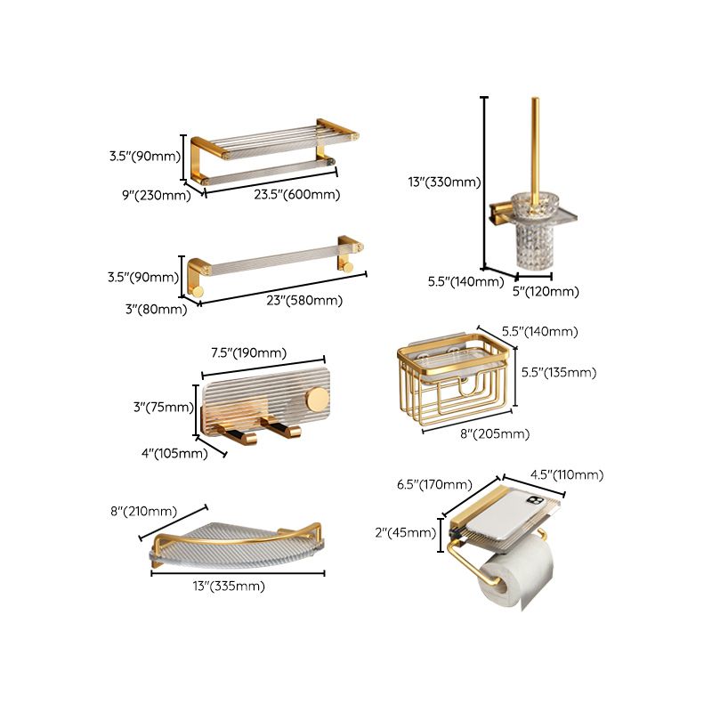 Lisslune | Plastic Modern Bathroom Accessories Hardware Set with Bathroom Shelf