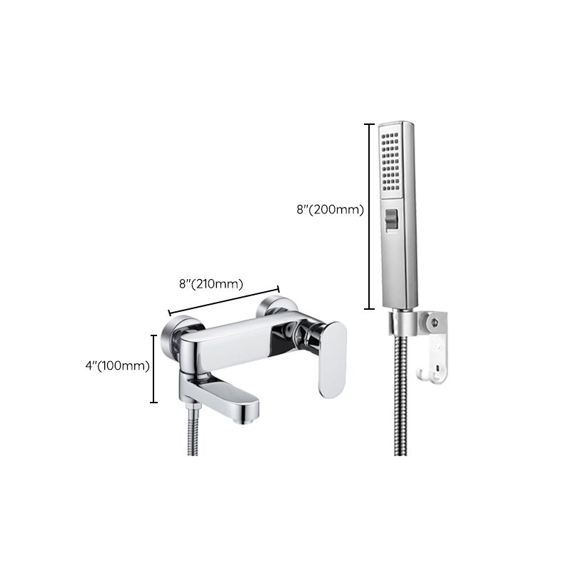 Lisslune | Modern Wall-Mounted Bathtub Faucet Trim Metal Single-Lever Bathtub Faucet Trim
