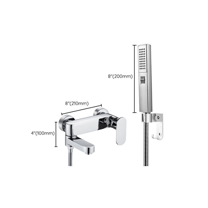 Lisslune | Modern Wall-Mounted Bathtub Faucet Trim Metal Single-Lever Bathtub Faucet Trim