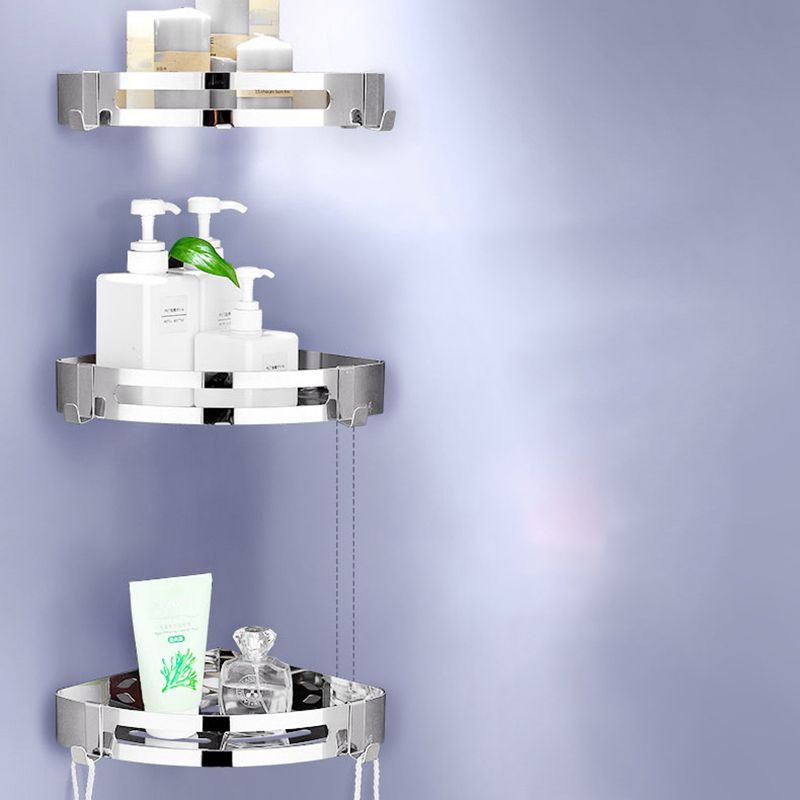 Lisslune | Modern Bathroom Hardware Set Silver Bathroom Shelf Bathroom Hardware Set